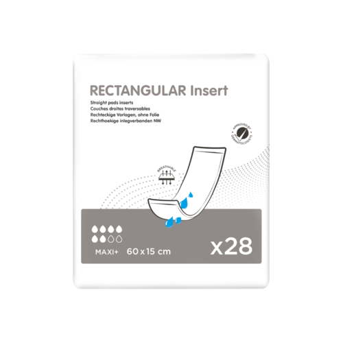 Ontex Rectangular Pad maxi+ 15X60cm uten plast